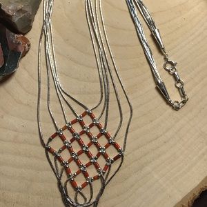 Spiny oyster and sterling native necklace